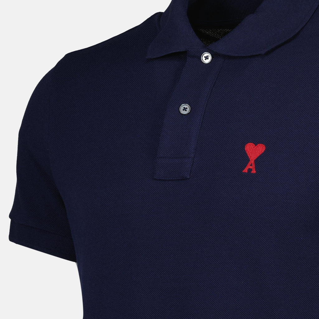 polo shirt, Ami de Coeur, navy blue polo, organic cotton polo, unisex fashion