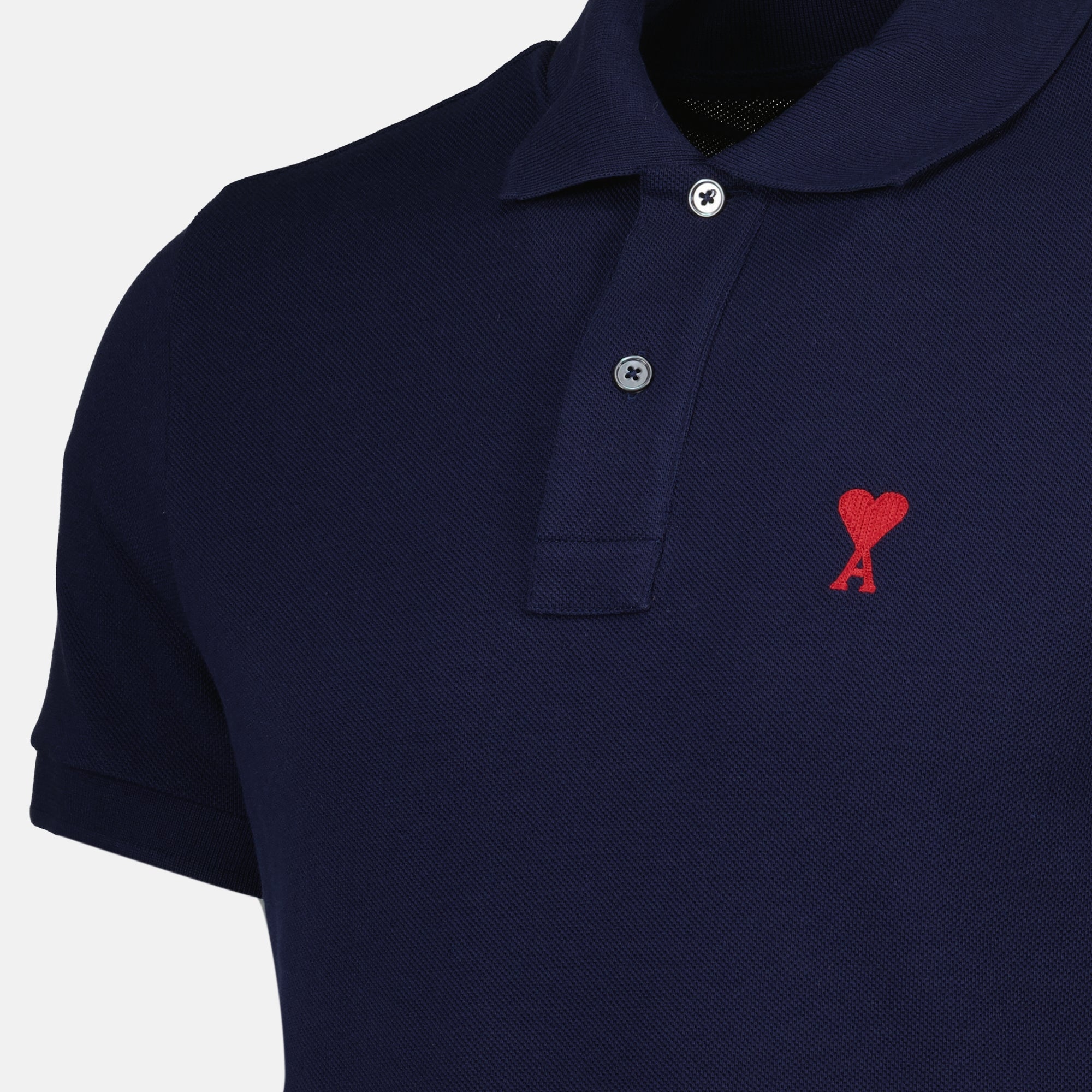 polo shirt, Ami de Coeur, navy blue polo, organic cotton polo, unisex fashion