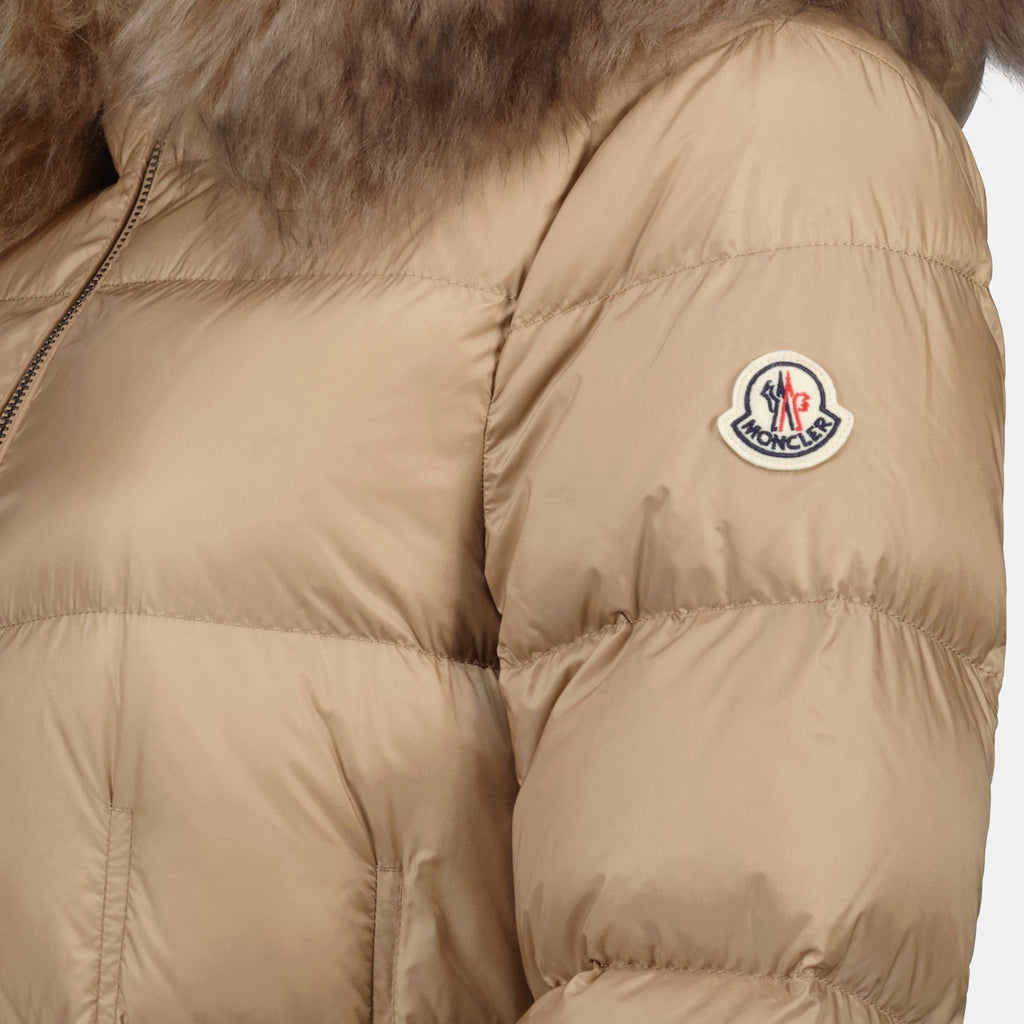 Moncler down jacket, long down coat, Autumn-Winter 2025, women's outerwear, brown jacket
