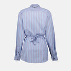 Imagem de camisa riscada azul da Rabanne para mulheres - Temporada Primavera-Verão 2025 - Vista Detalhe 2