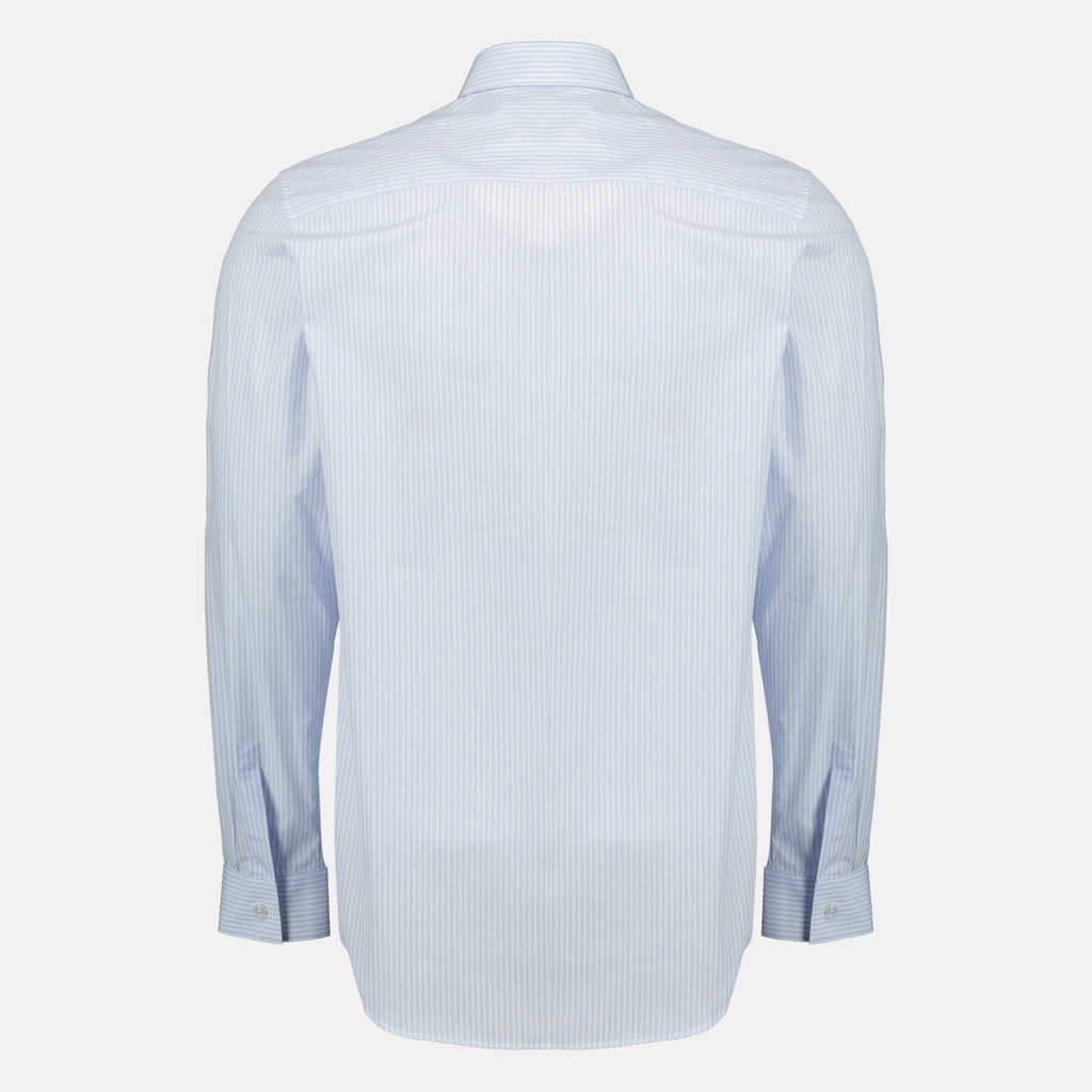 Camisa de algodón a rayas azules