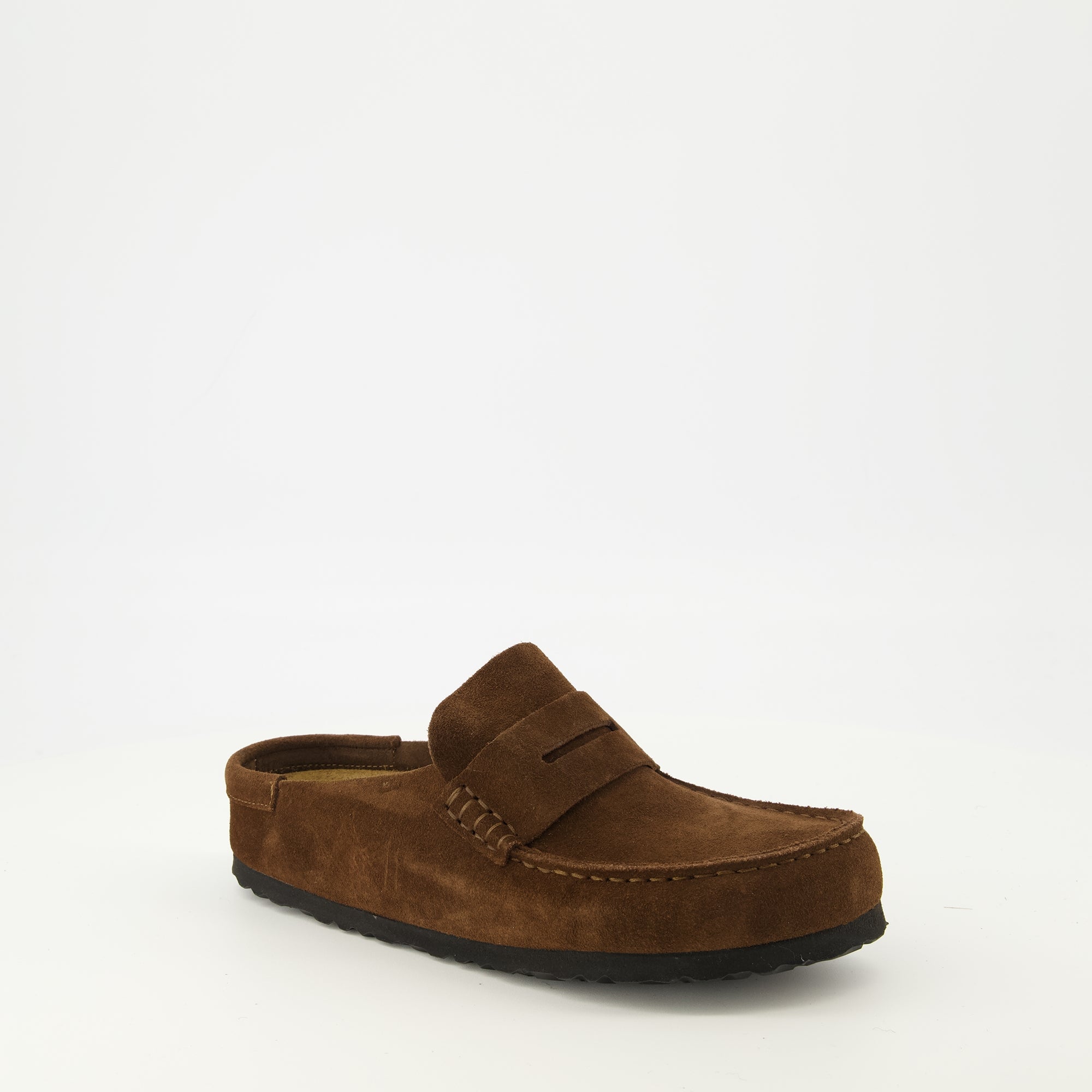 Image of Mules Naples Marron by Birkenstock for Unisex - Season Spring-Summer 2026 - Front Right Three-Quarter View