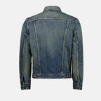 Imagen de la chaqueta de denim clásica de Saint Laurent para hombres - Temporada Otoño-Invierno 2024 - Vista de detalle del producto 1