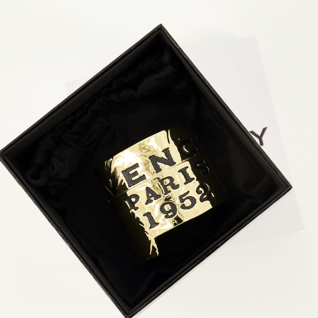 Givenchy accessories, golden cuff, designer jewelry, brass cuff, fashion accessories