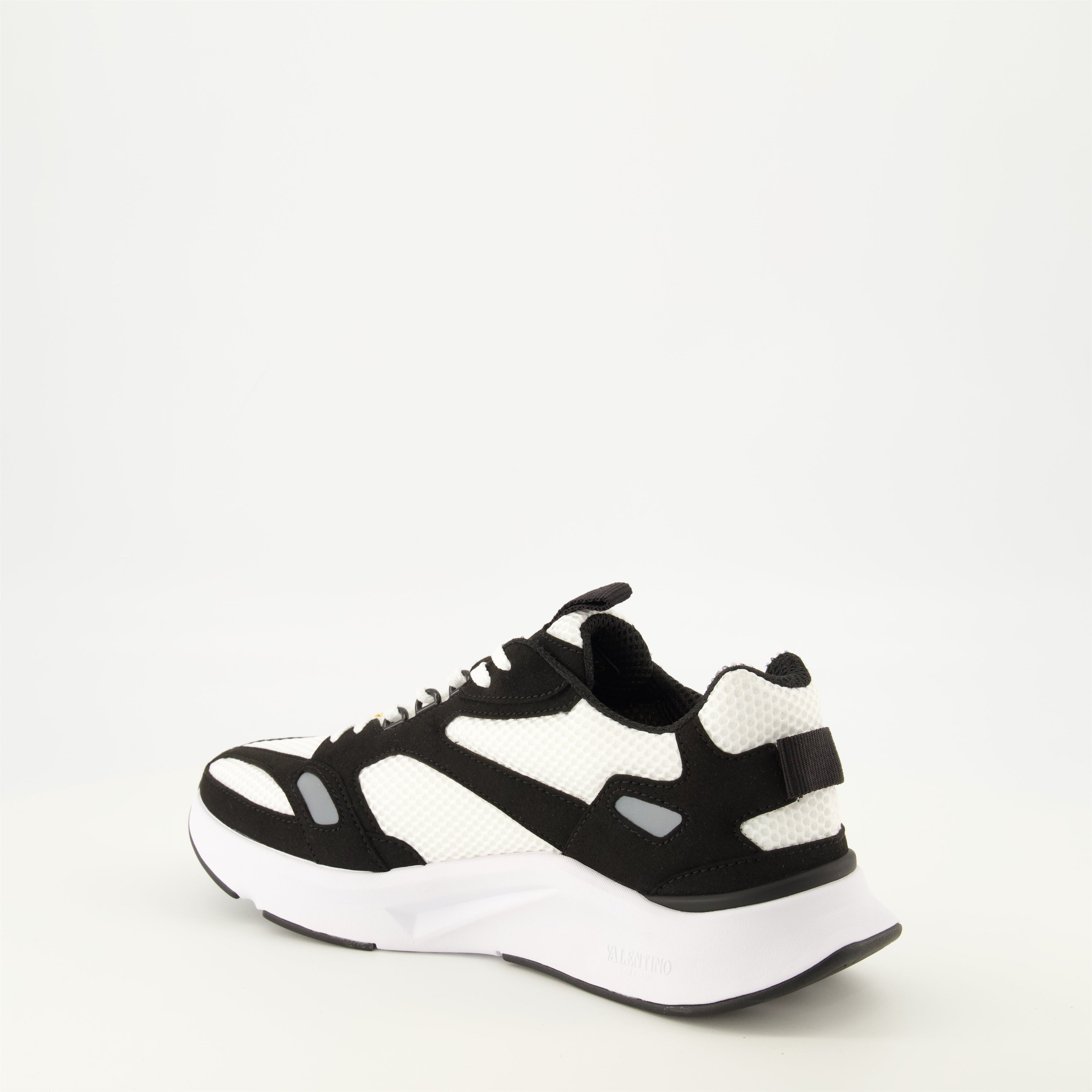 Demivee White Fabric Sneakers