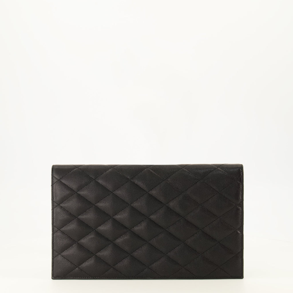 Pochette Paris-clutch i svart skinn