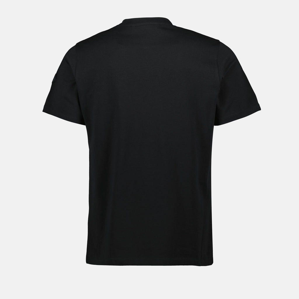 Black T-shirt, Moncler logo tee, Ghost logo, Casual wear, Cotton t-shirt