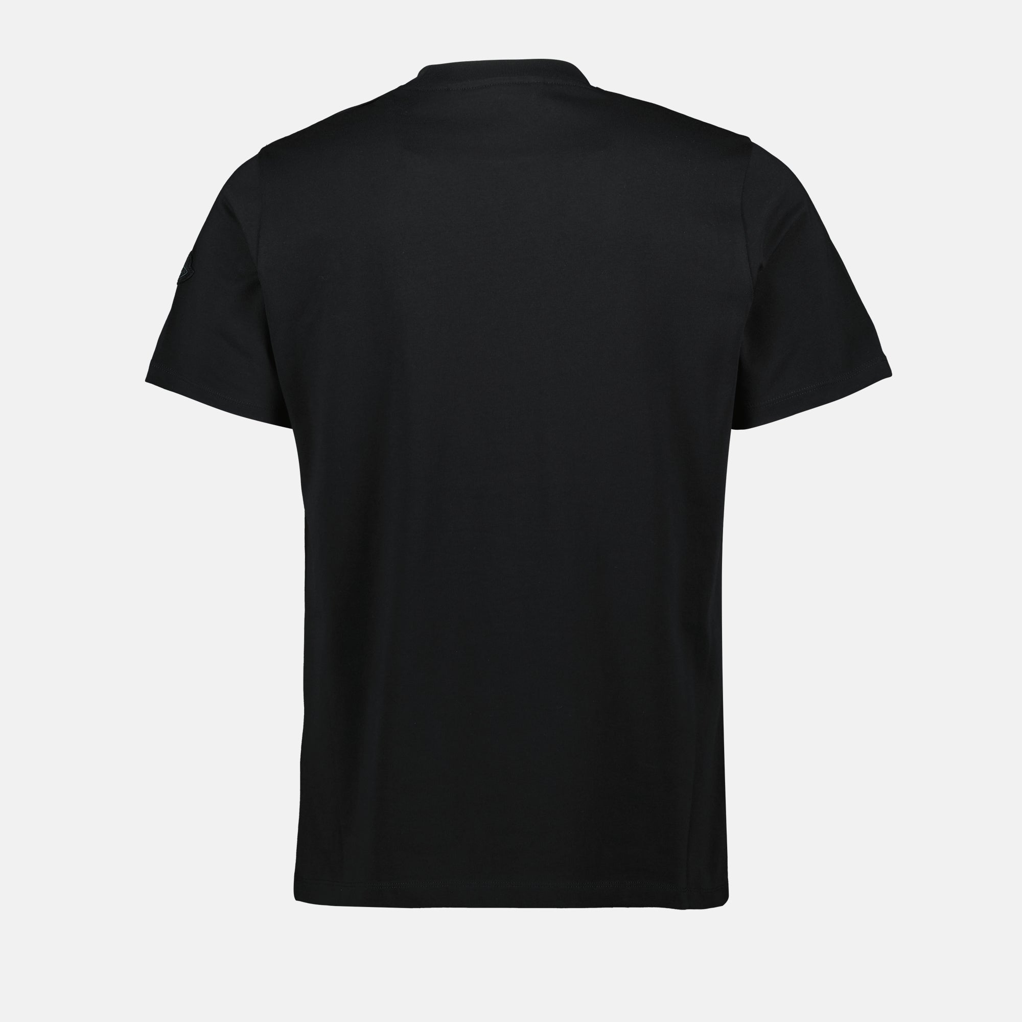Black T-shirt, Moncler logo tee, Ghost logo, Casual wear, Cotton t-shirt