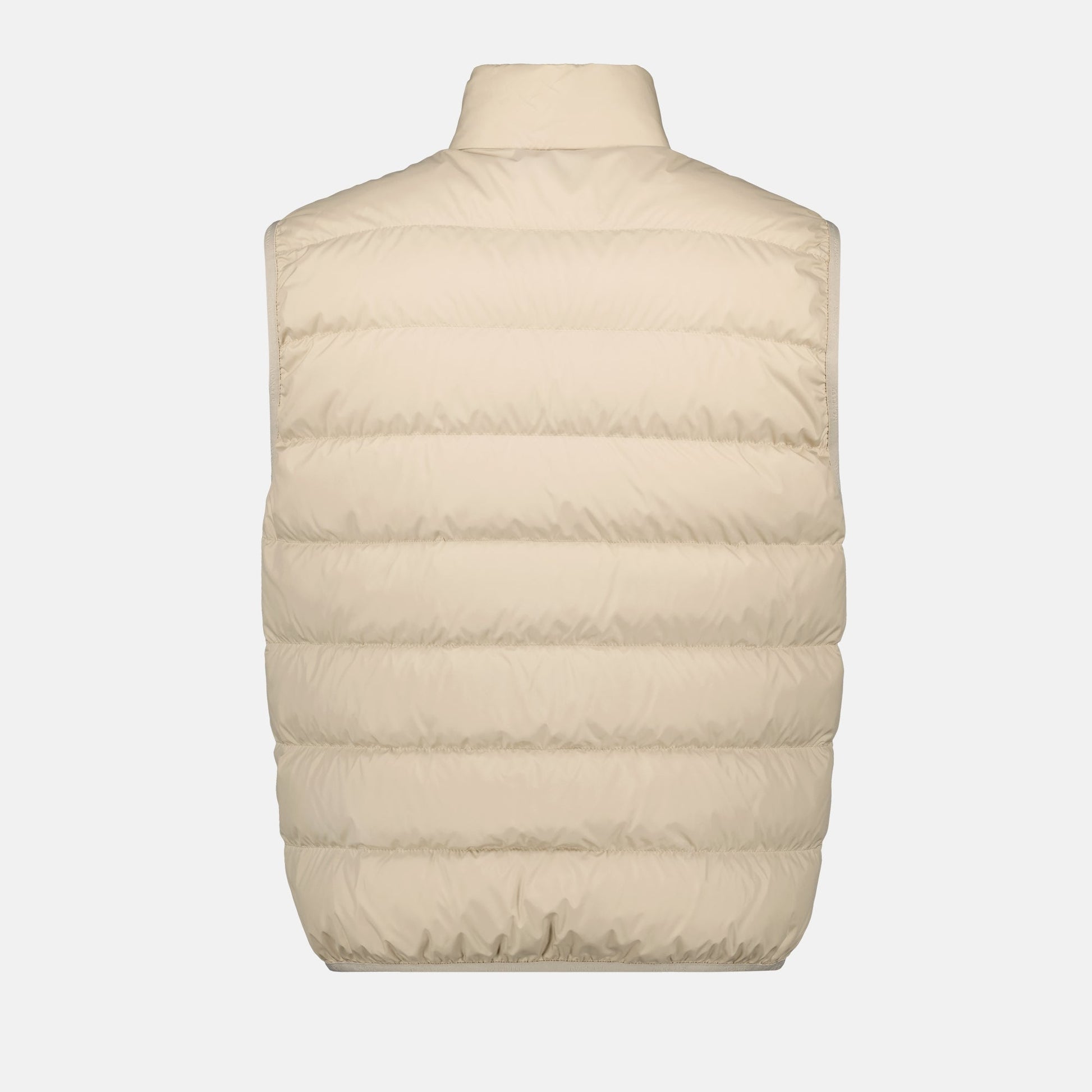 sleeveless vest, Contrin beige, Moncler, double zip, autumn-winter