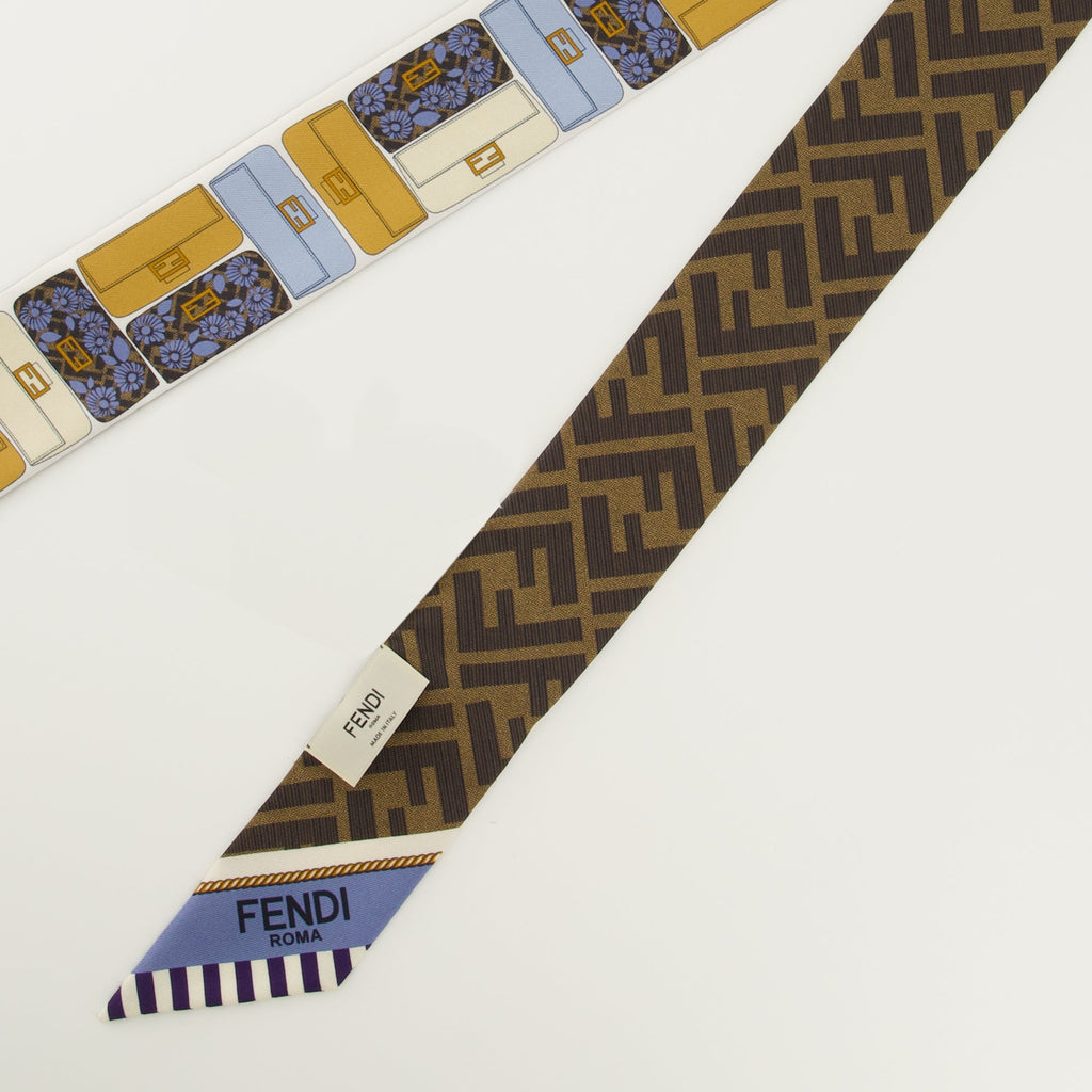 フェンディの女性用マルチカラーシルクヘアバンドの画像 - シーズン春夏2026 - 詳細ビュー1