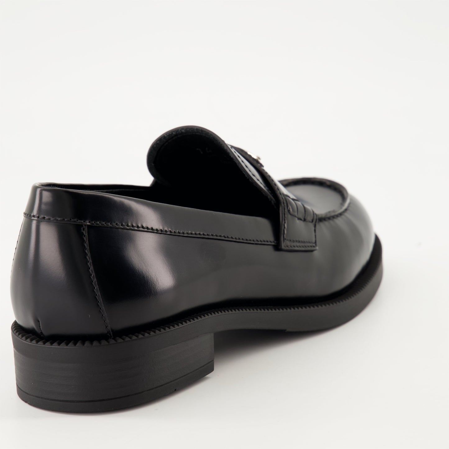 Prada moccasins, black leather moccasins, luxury footwear, designer moccasins, autumn-winter shoes