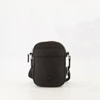 crossbody bag, Ami de Coeur, black nylon bag, unisex accessory, water-repellent bag