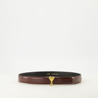 Ami de coeur Bordeaux Belt, AMI Paris belt, leather belt, fashion accessories, adjustable belt