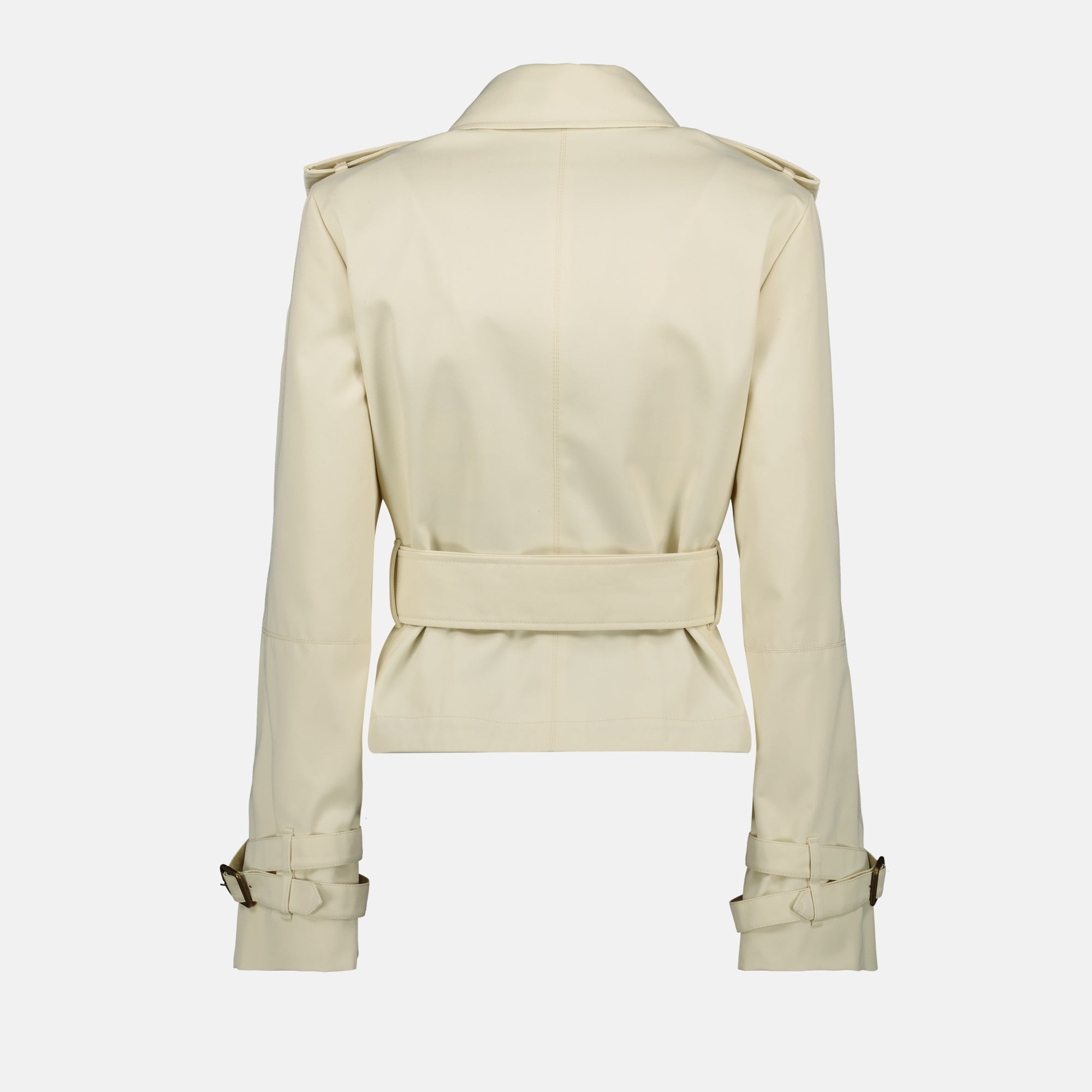 Abrigo Trench Corto Beige