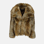 Image of Faux Fur Jacket by Mm6 for Women - Season Autumn-Winter 2025 - Front View