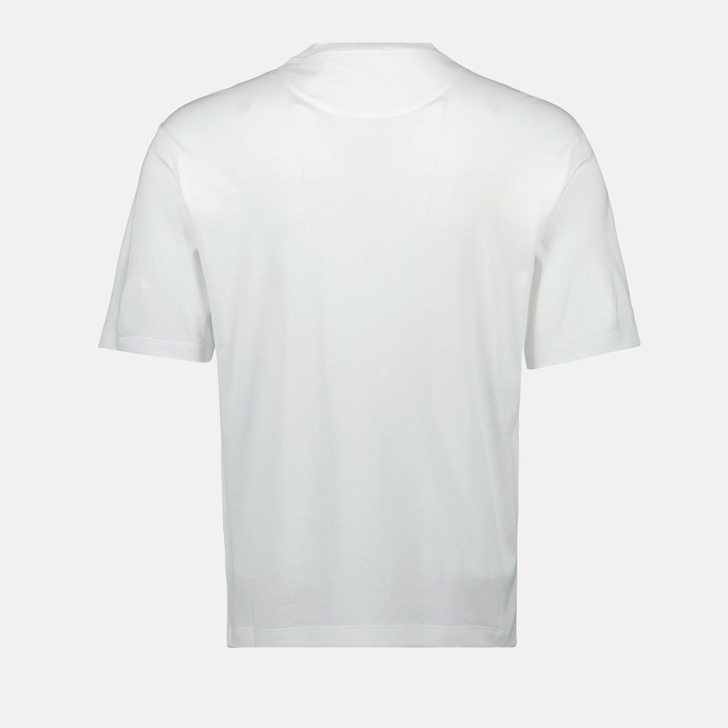 Image of White Logo T-Shirt by Prada for Men - Season Spring-Summer 2025 - Back View