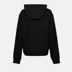 black logo hoodie, Burberry Fall Collection, organic cotton hoodie, timeless style, elegant black hoodie