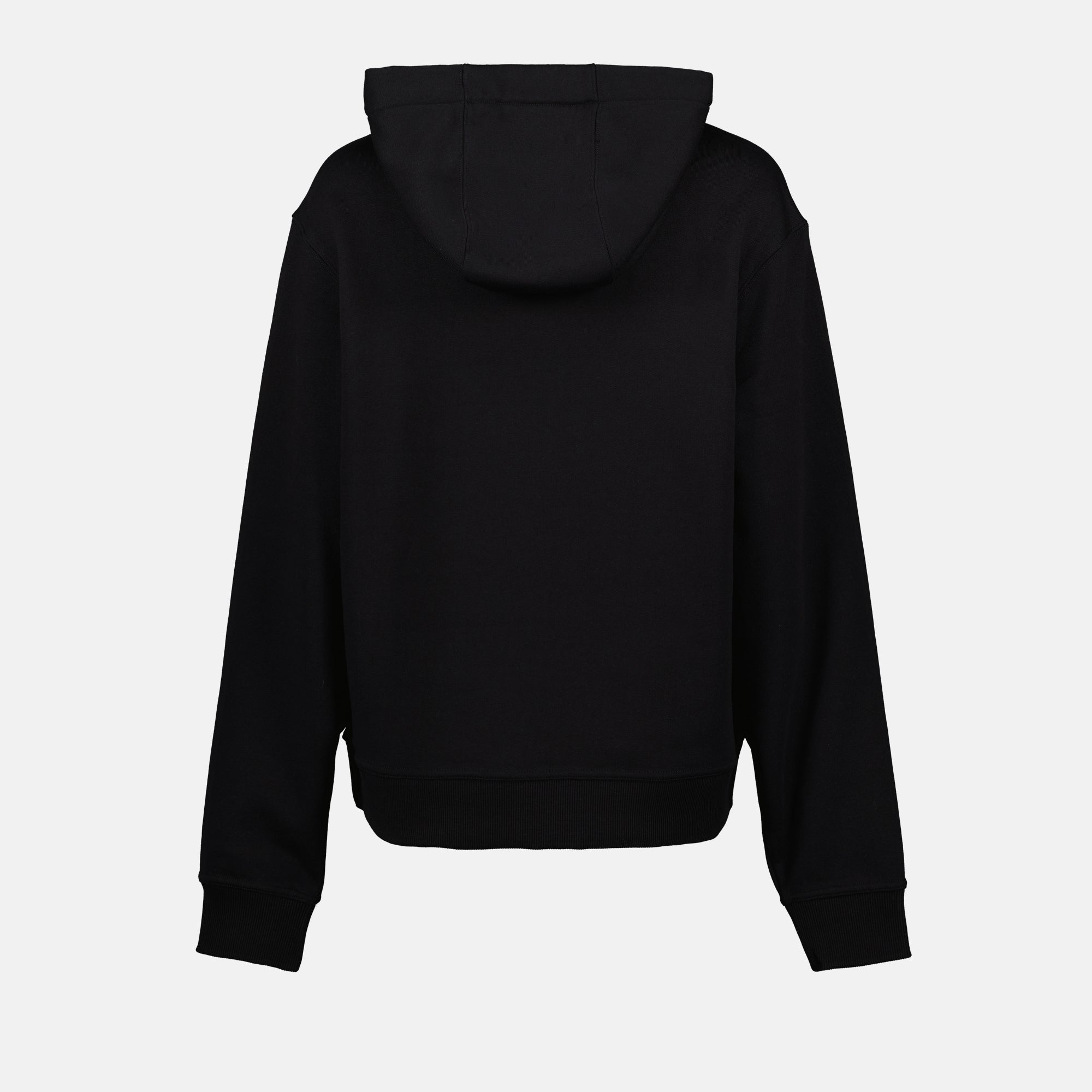 black logo hoodie, Burberry Fall Collection, organic cotton hoodie, timeless style, elegant black hoodie