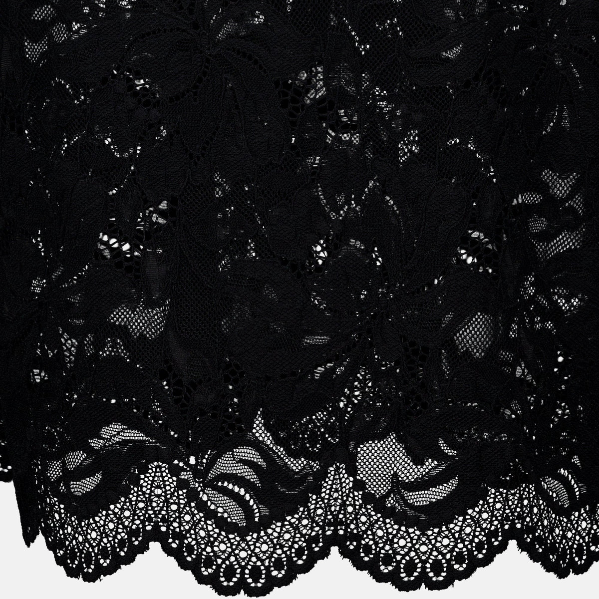 Black Lace Midi Skirt