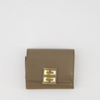 Givenchy wallet, leather wallet, 4G collection, luxury accessories, brown leather wallet