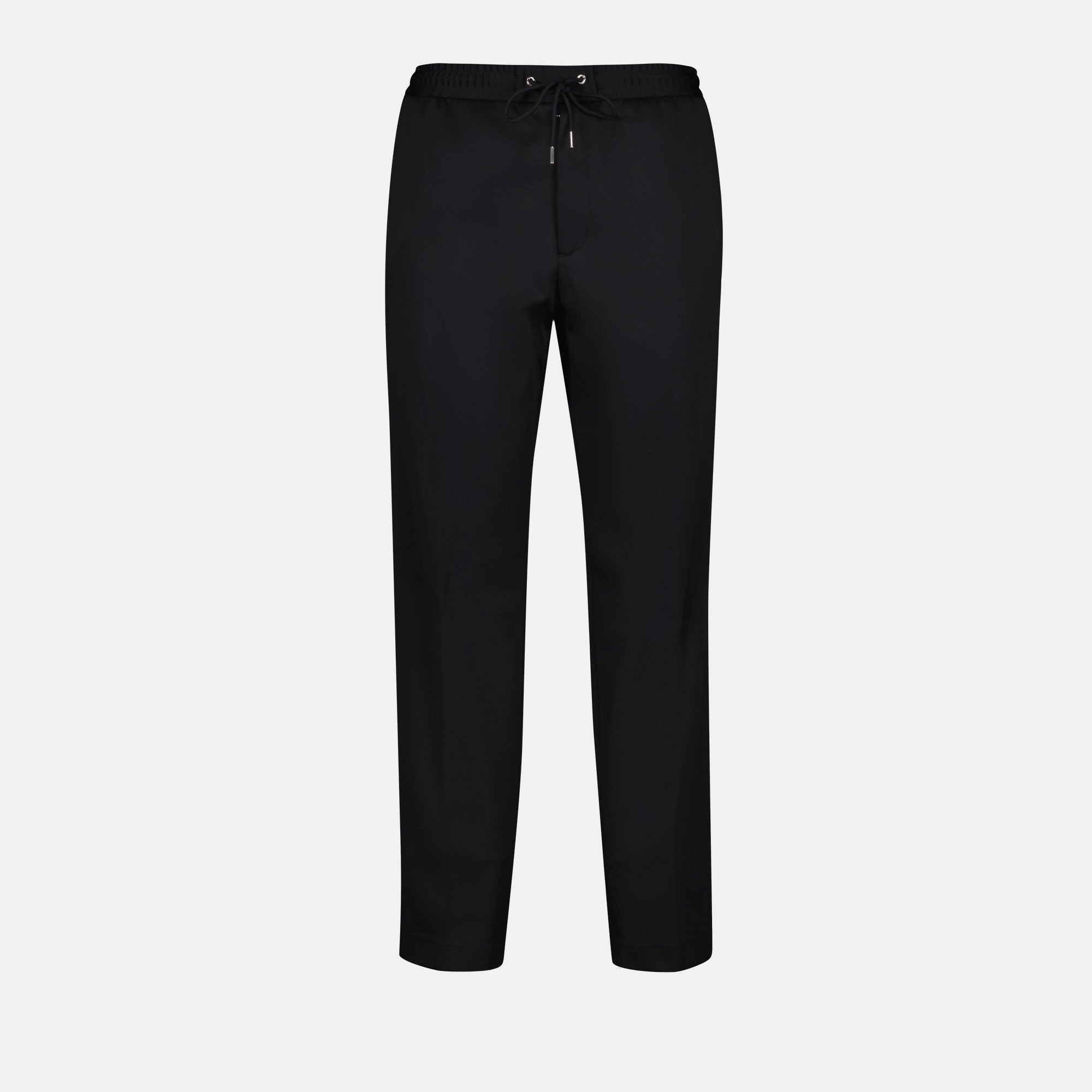 Imagen de pantalones de chándal de nylon negro de Moncler para hombres - Temporada Otoño-Invierno 2024 - Vista frontal