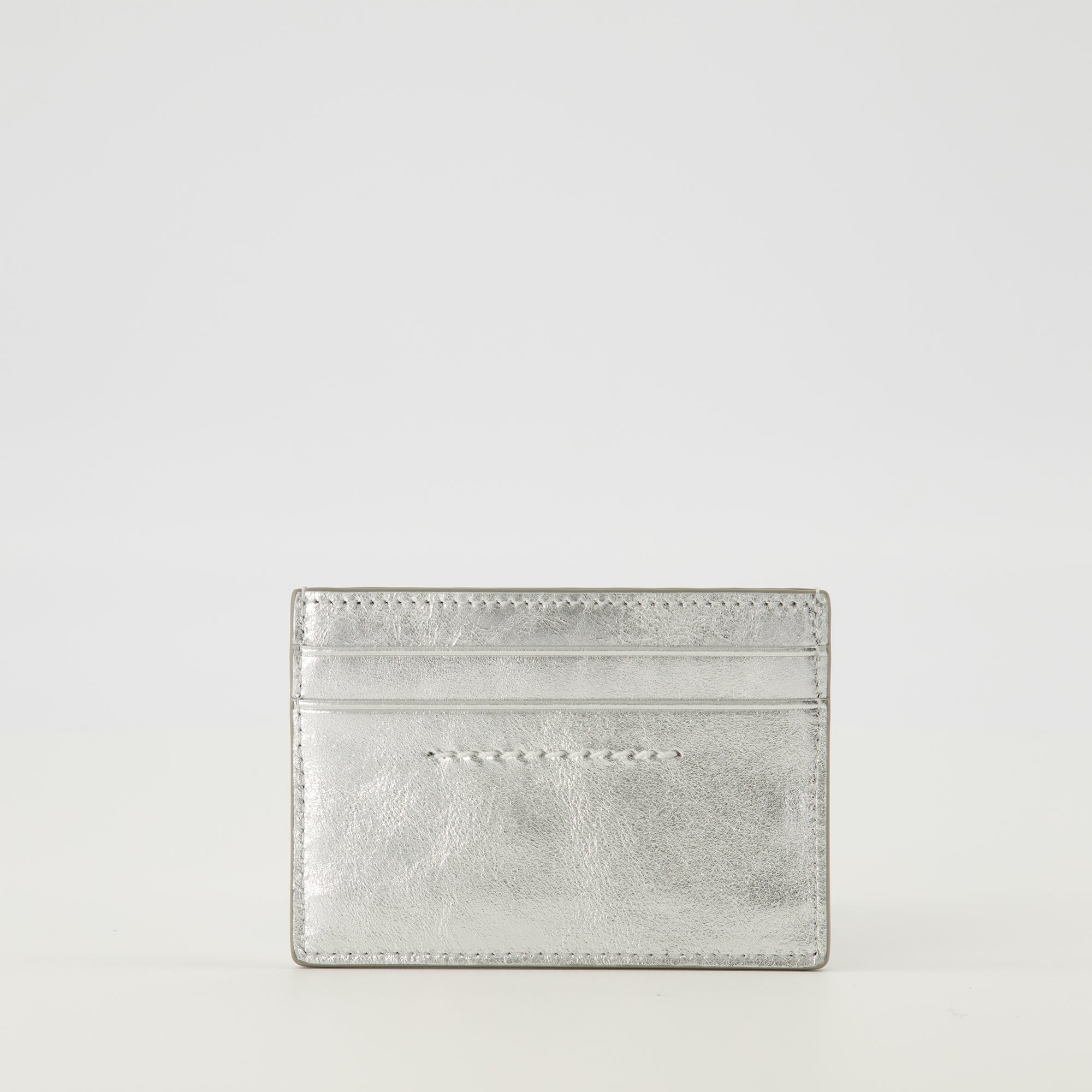 Image of Metallic Numeric Card Holder by Mm6 for Unisex - Season Spring-Summer 2026 - Back View