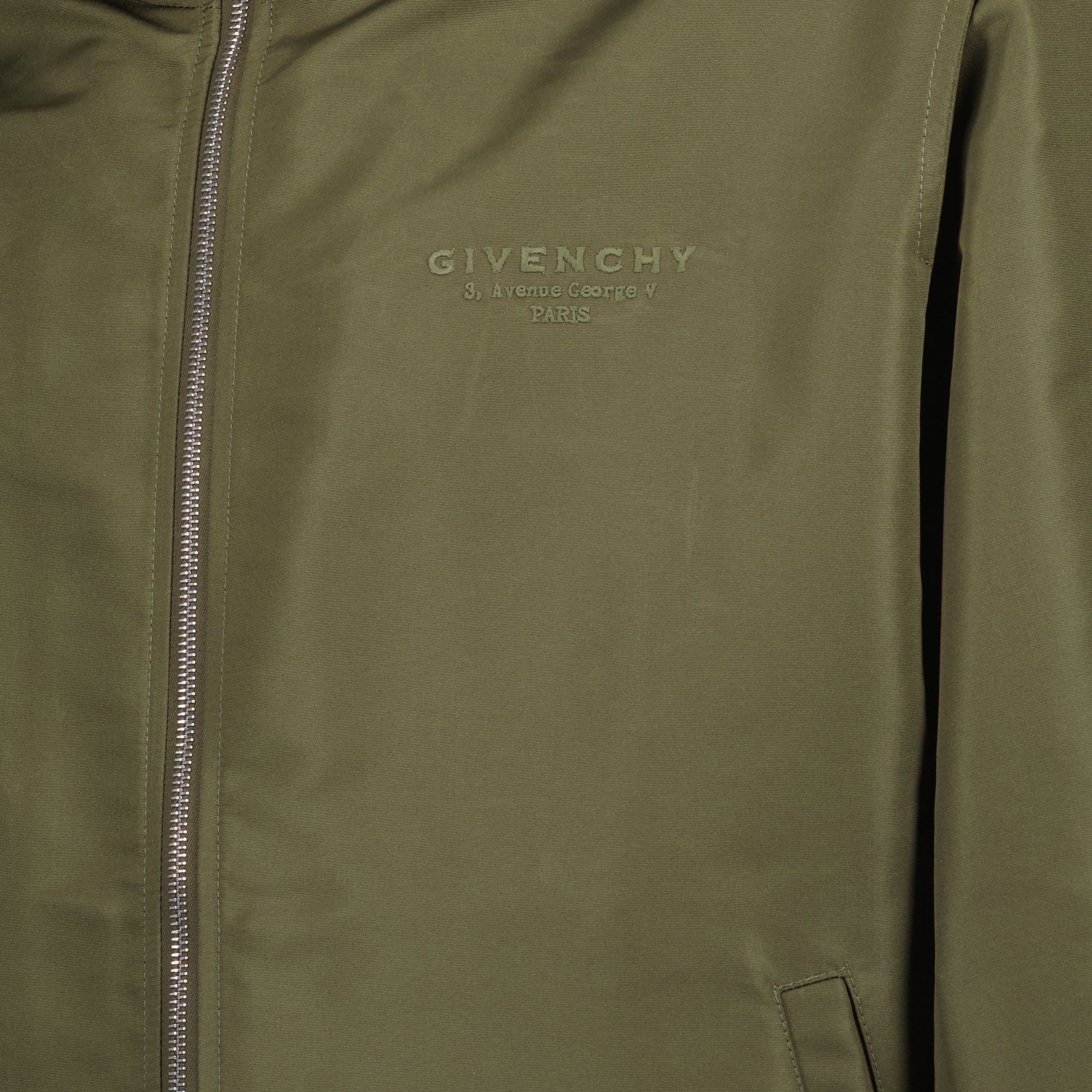Givenchy windbreaker, kaki jacket, nylon outerwear, men's fashion, autumn winter collection