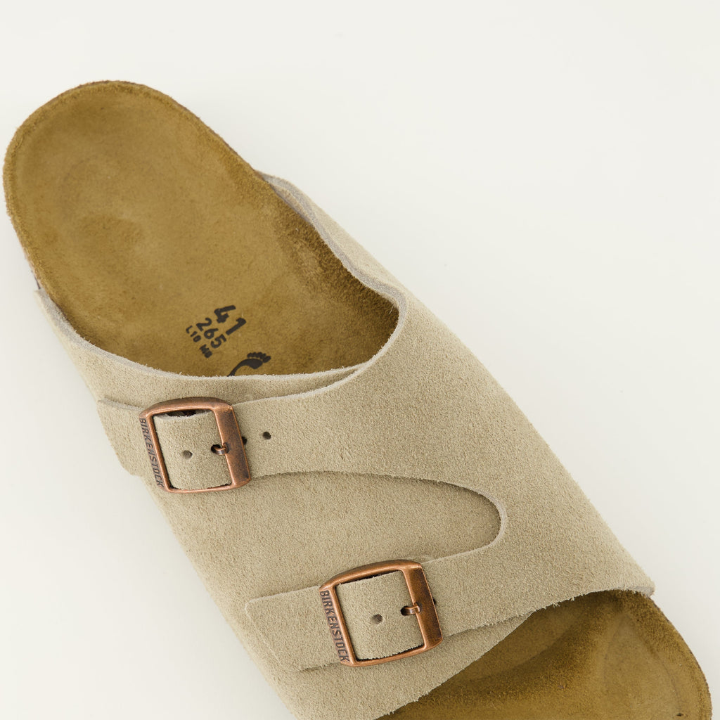 Zürich Beige Suede Sandals