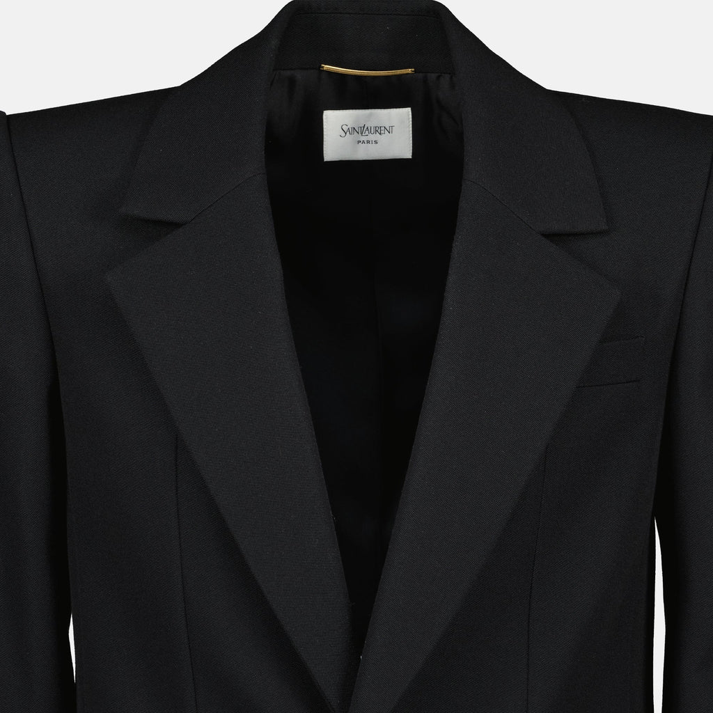 black blazer, wool jacket, Saint Laurent, Autumn-Winter collection, men's fashion
