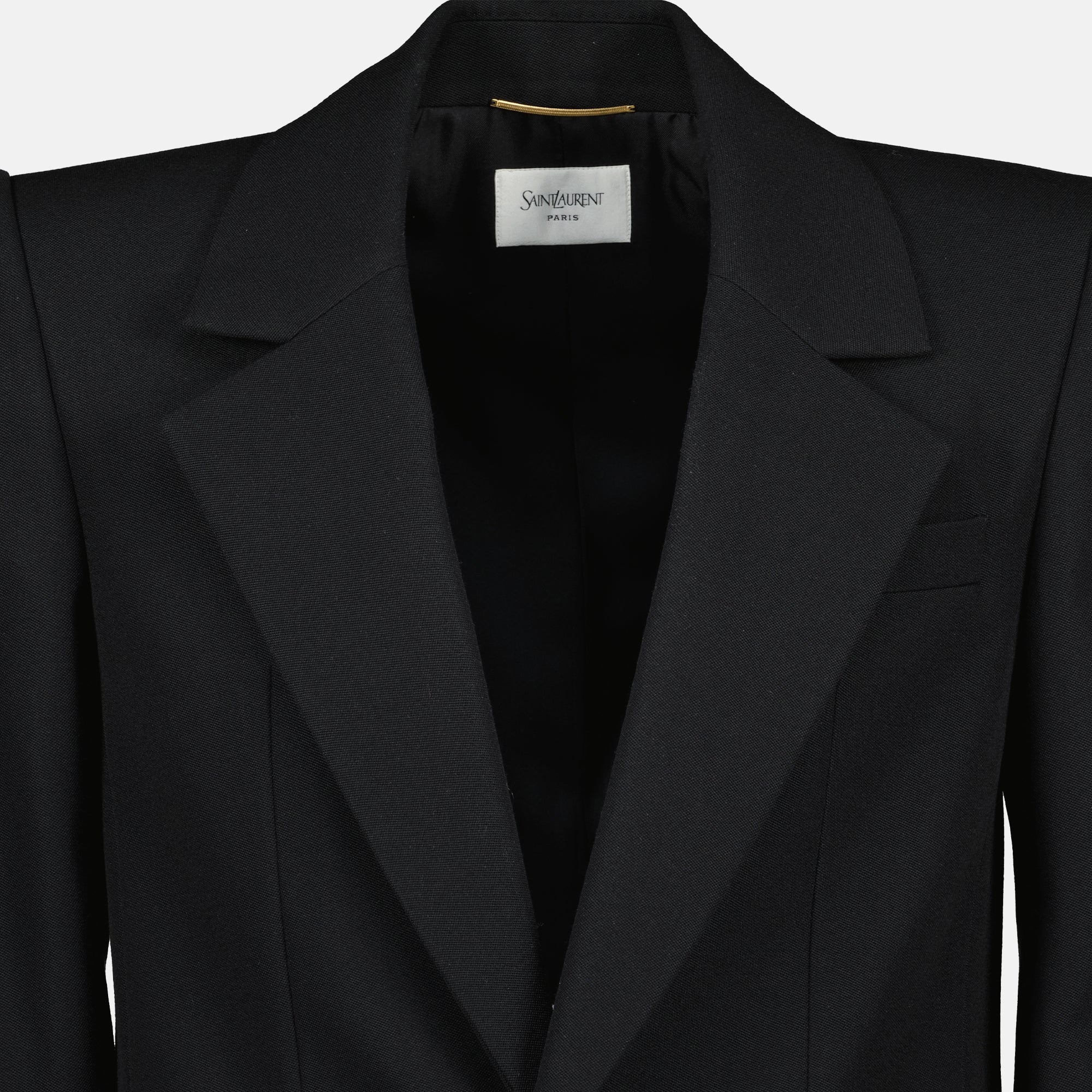 black blazer, wool jacket, Saint Laurent, Autumn-Winter collection, men's fashion