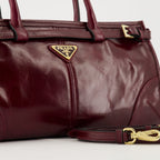 Bonnie Bordeaux Bag, Prada handbag, calf leather bag, designer accessories, stylish handbag