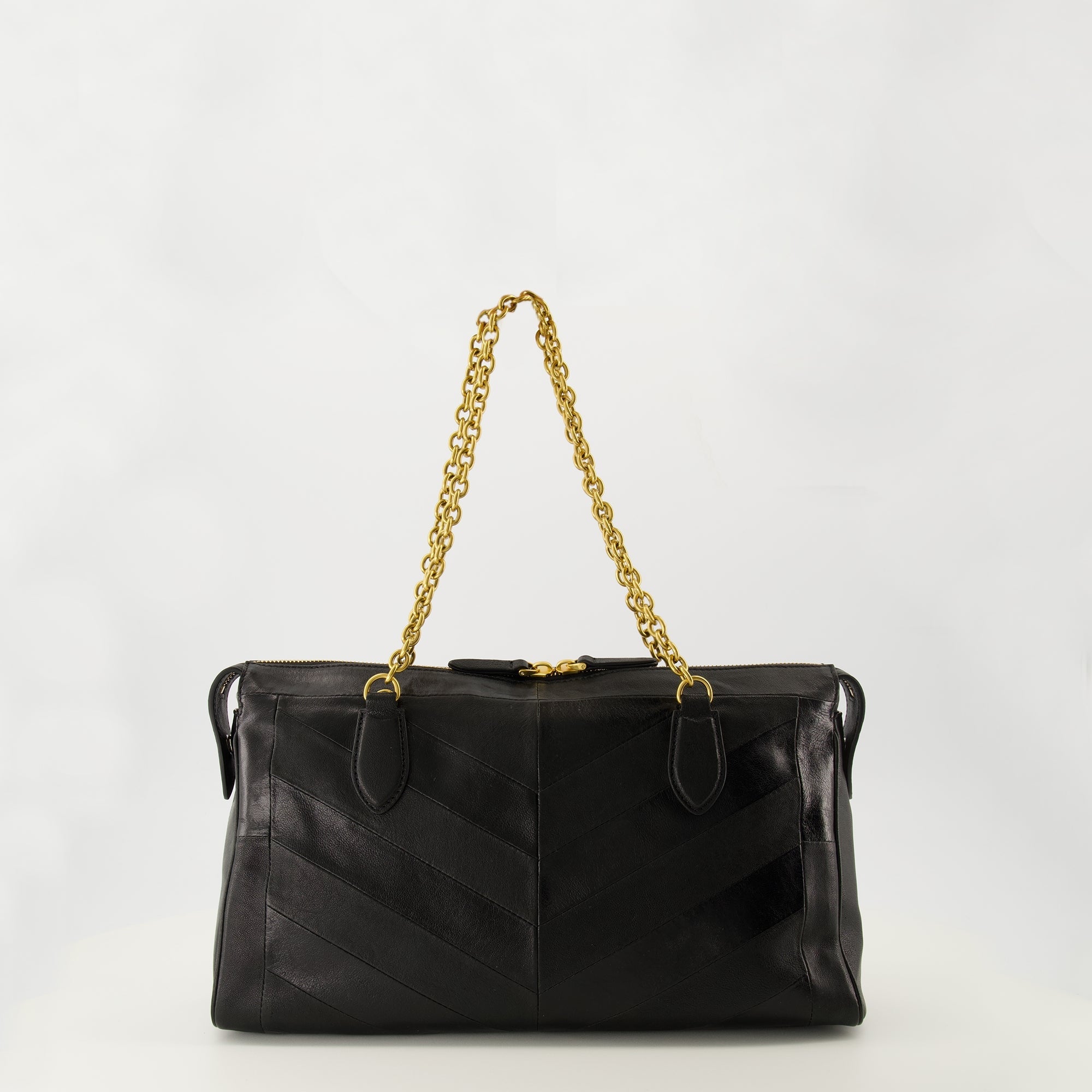 black leather bag, Valentino Garavani, nappa leather, designer bag, luxury accessory