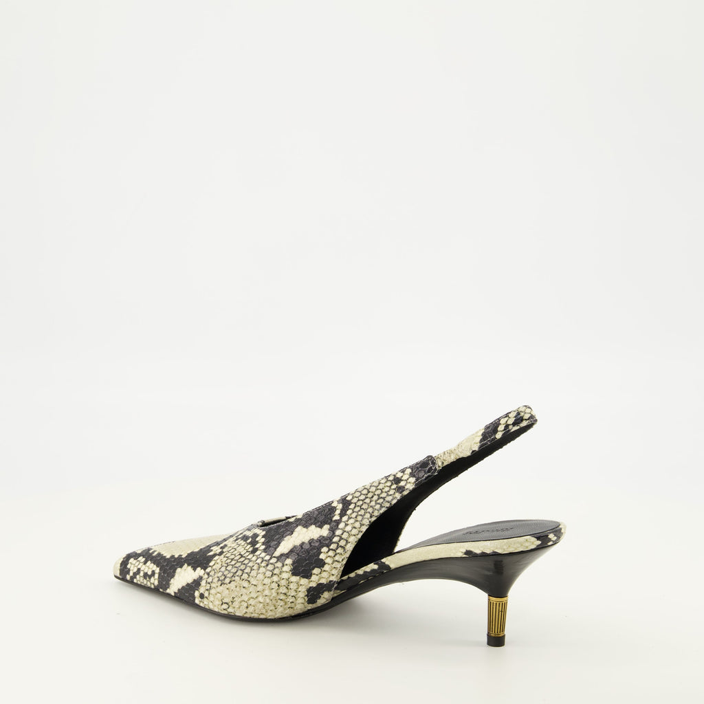 Zapatos de Tacón Bajo Bella Efecto Pitón
