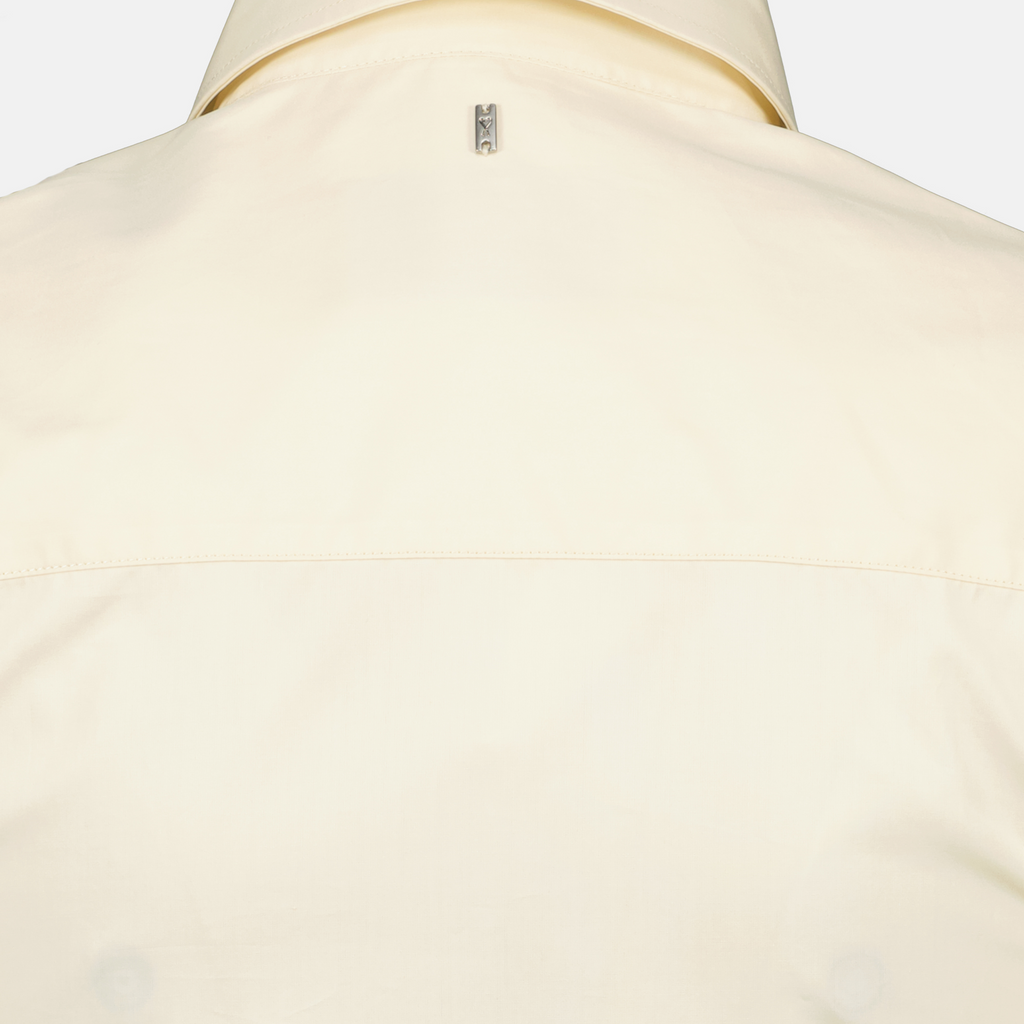 pastel yellow shirt, cotton shirt, AMI Paris, fitted shirt, Spring-Summer collection
