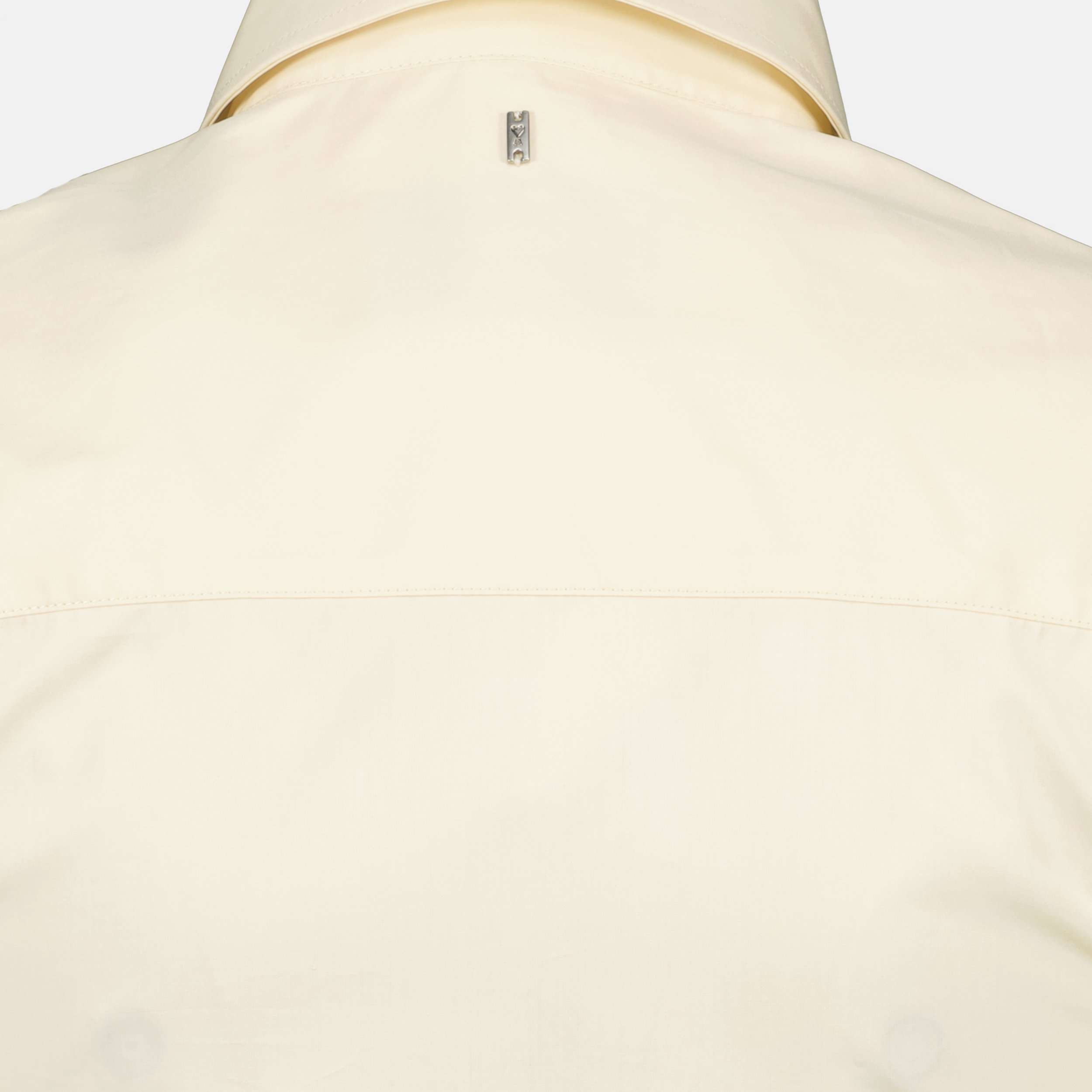 pastel yellow shirt, cotton shirt, AMI Paris, fitted shirt, Spring-Summer collection