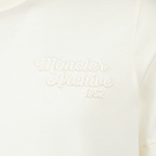 Moncler t-shirt, embroidered logo, cotton jersey, round neck t-shirt, casual fashion