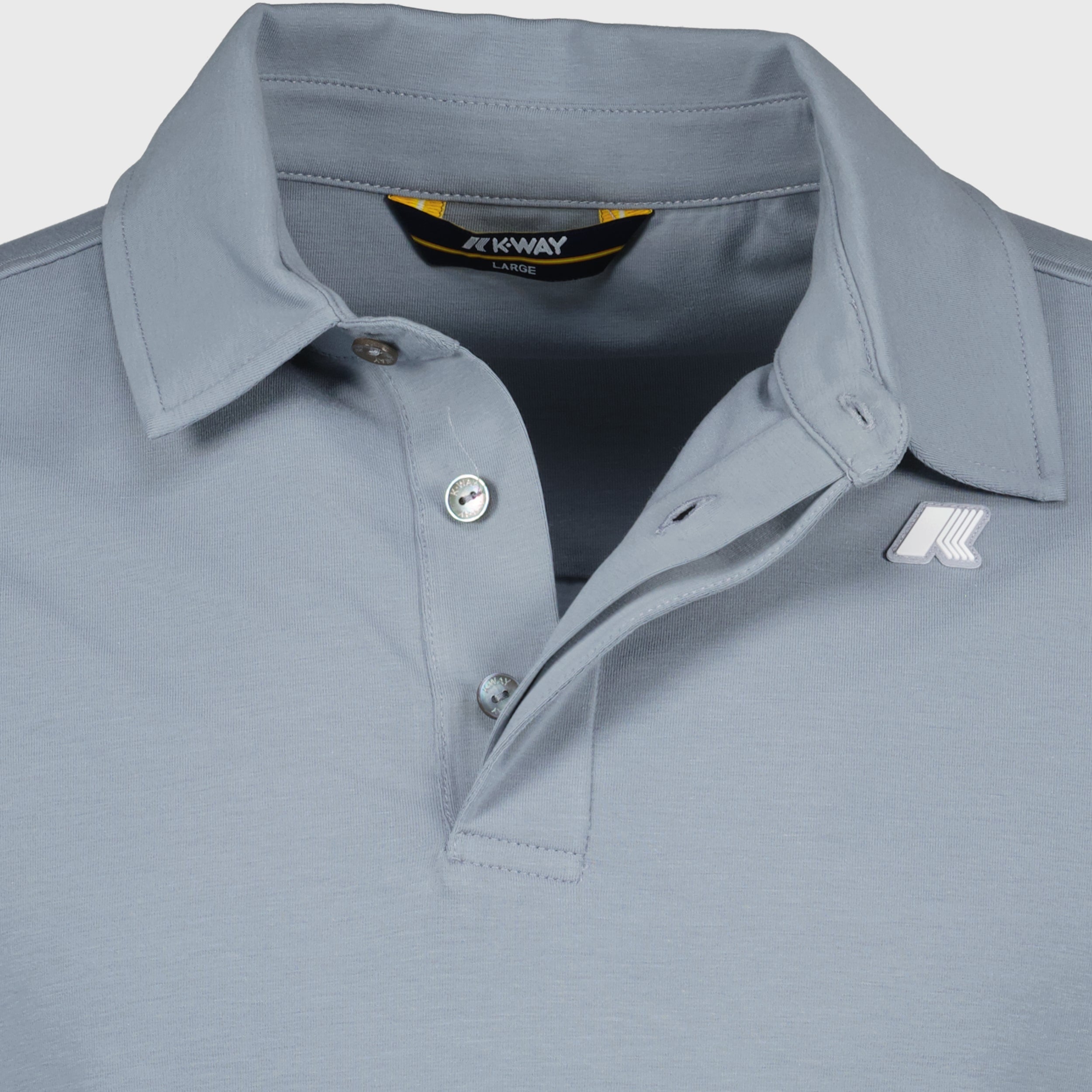 Polo Vincelle, K-Way polo, grey polo shirt, men's cotton polo, classic collar polo