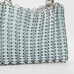 Image of Reversible Blue Flip Bag by Rabanne for Women - Season Spring-Summer 2025 - Detail View 5