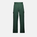 Image of Cargo Pant in Kaki Wool by Drole De Monsieur for Men - Season Spring-Summer 2025 - Front View