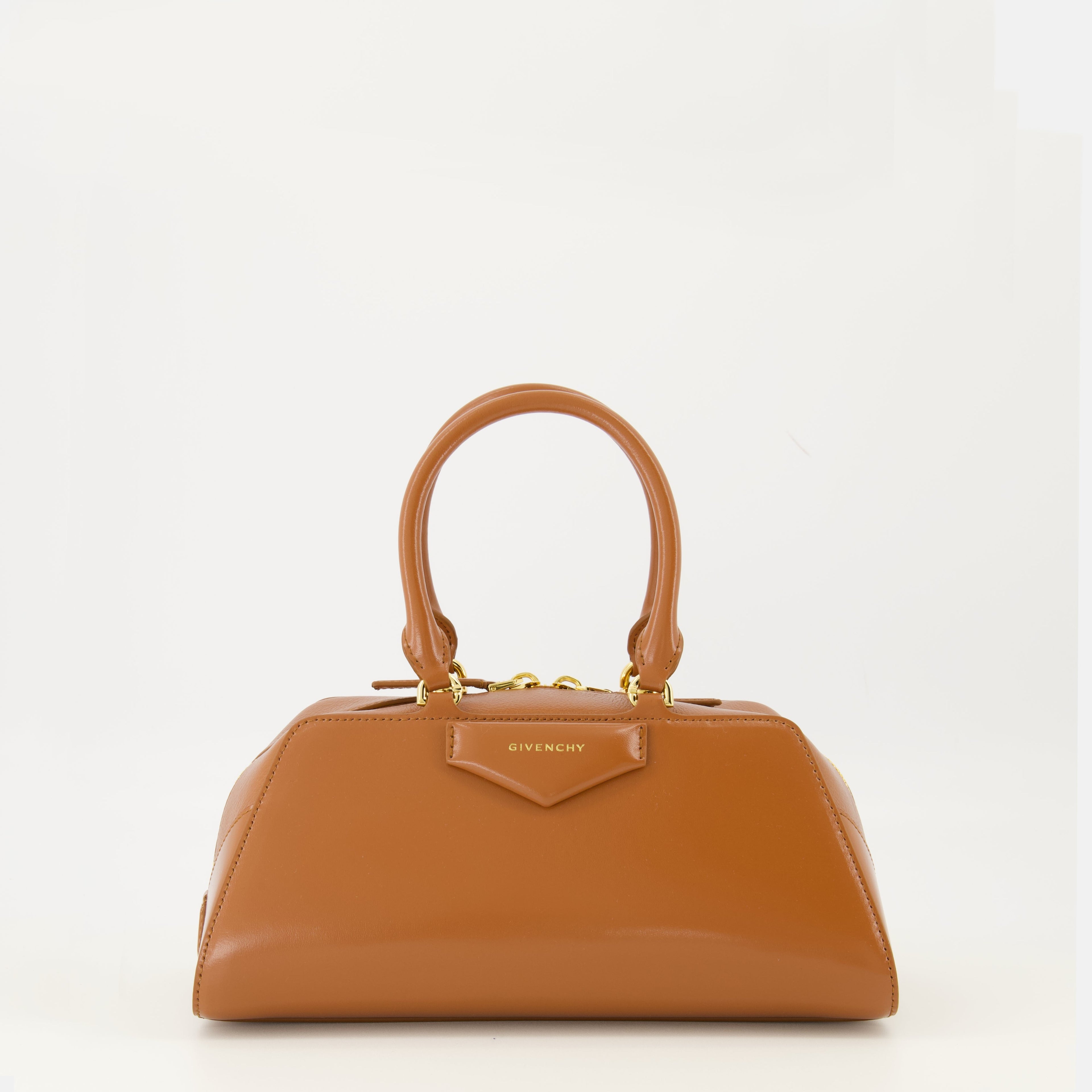 Givenchy Antigona Bag, East-West Handbag, Brown Leather Bag, Designer Handbag, Luxury Accessories