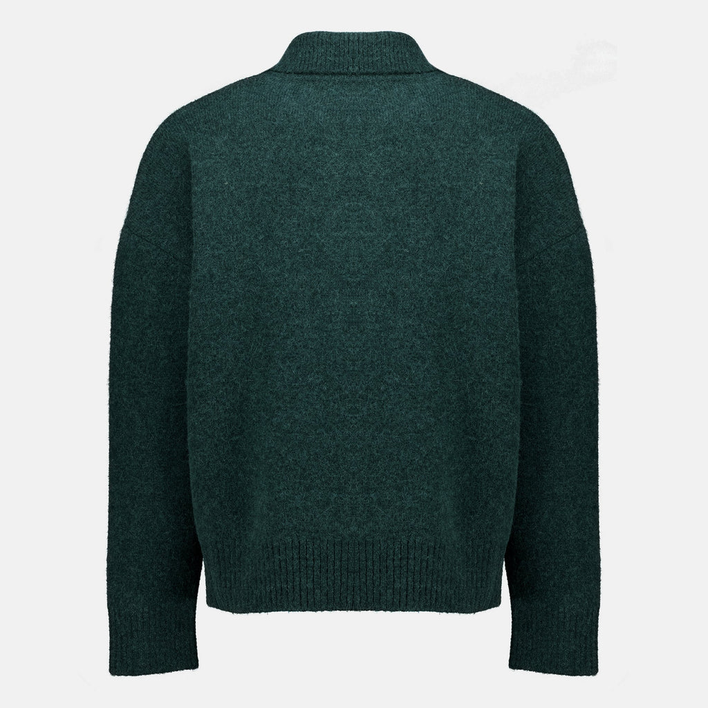 Maglione in alpaca verde scuro