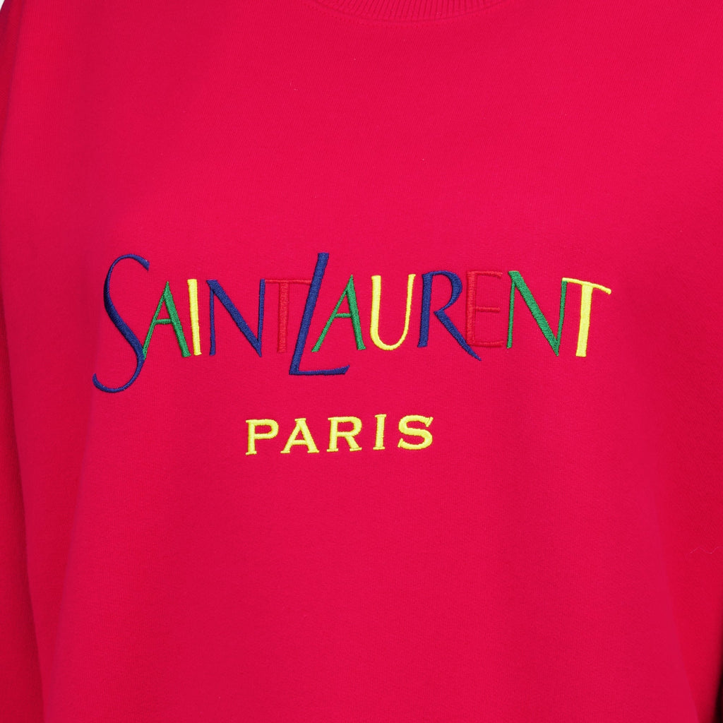 Rosa sweatshirt i bomullsfleece