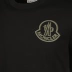 Image of Black Logo T-shirt by Moncler for Men - Season Autumn-Winter 2025 - Detail View 2