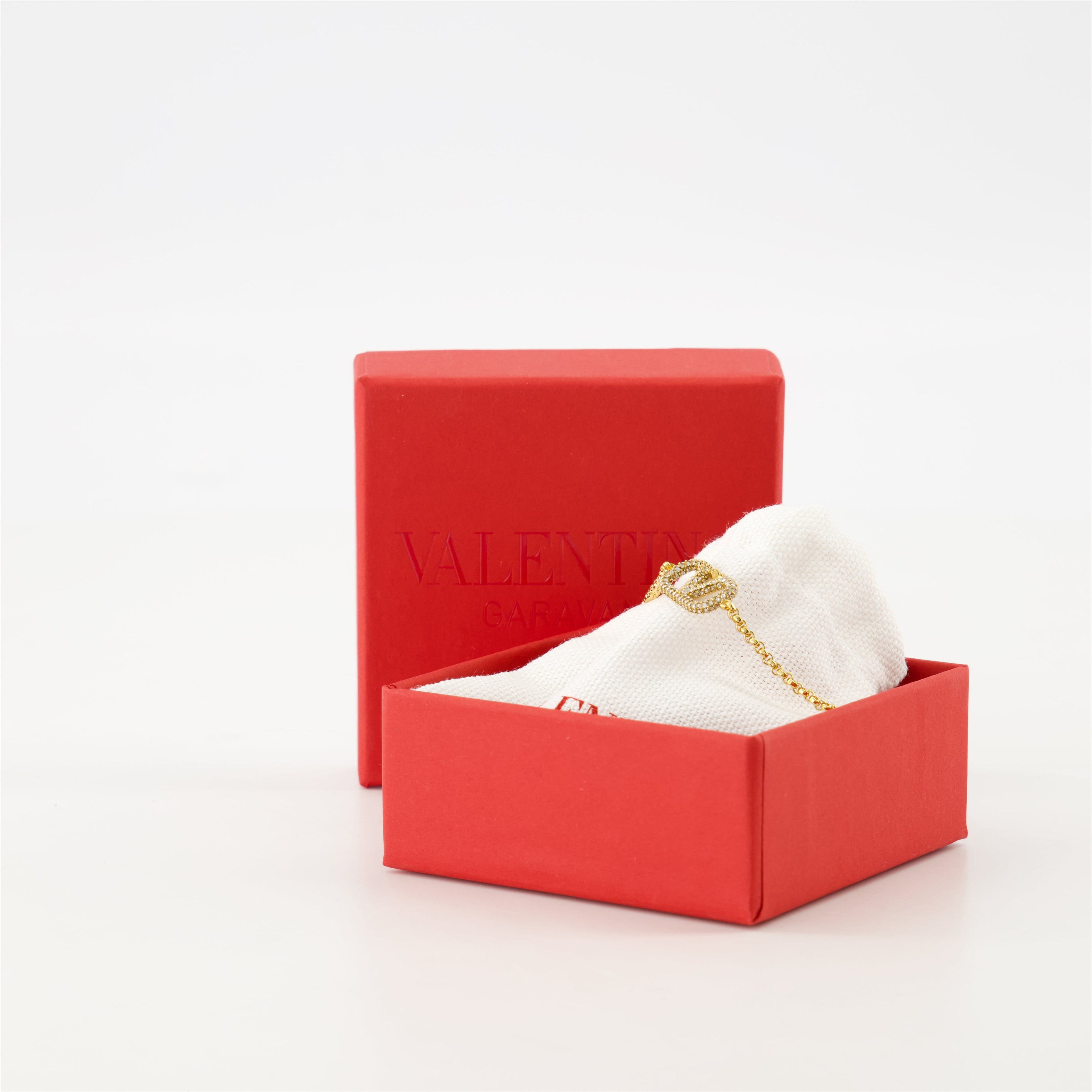 VLogo bracelet, Swarovski crystal jewelry, adjustable bracelet, Valentino Garavani, luxury accessories