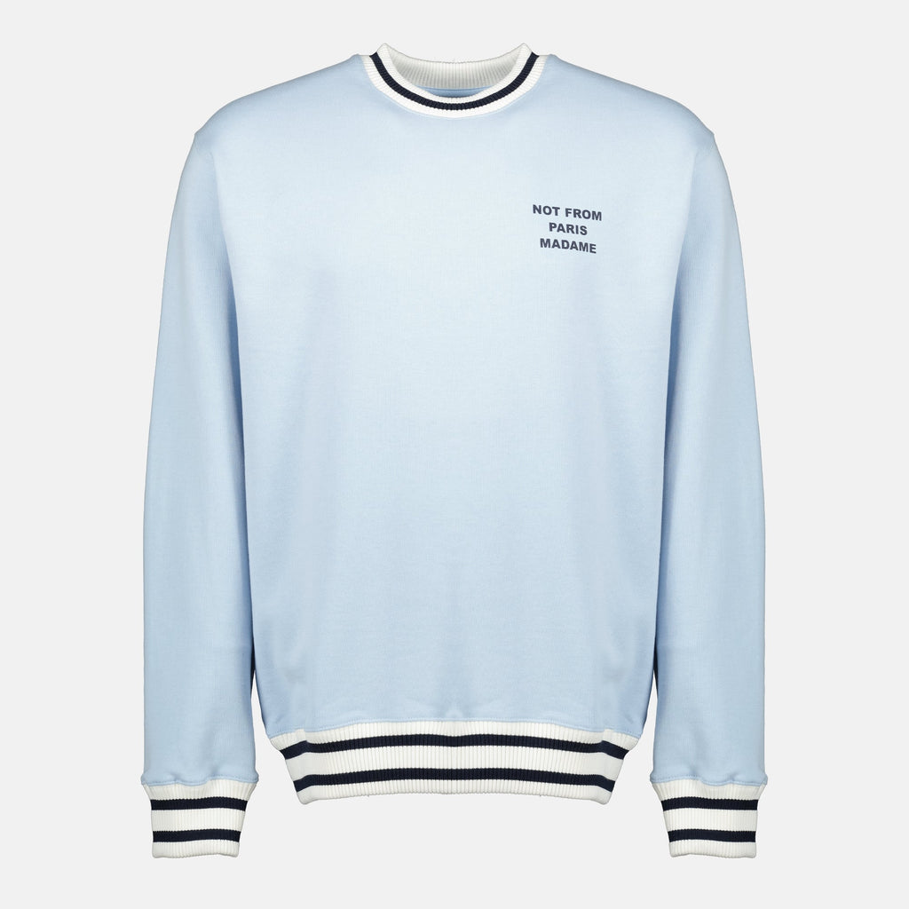 Himmelblaue Sport Sweatshirt - Drôle de Monsieur