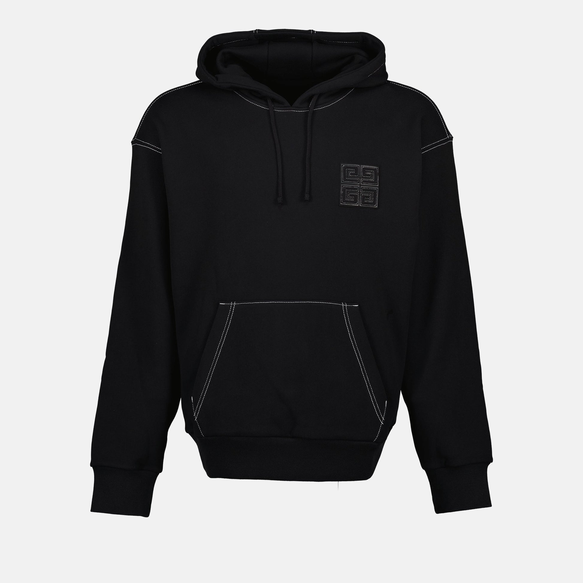 Black hoodie, cotton hoodie, 4G logo, Givenchy hoodie, luxury casual wear