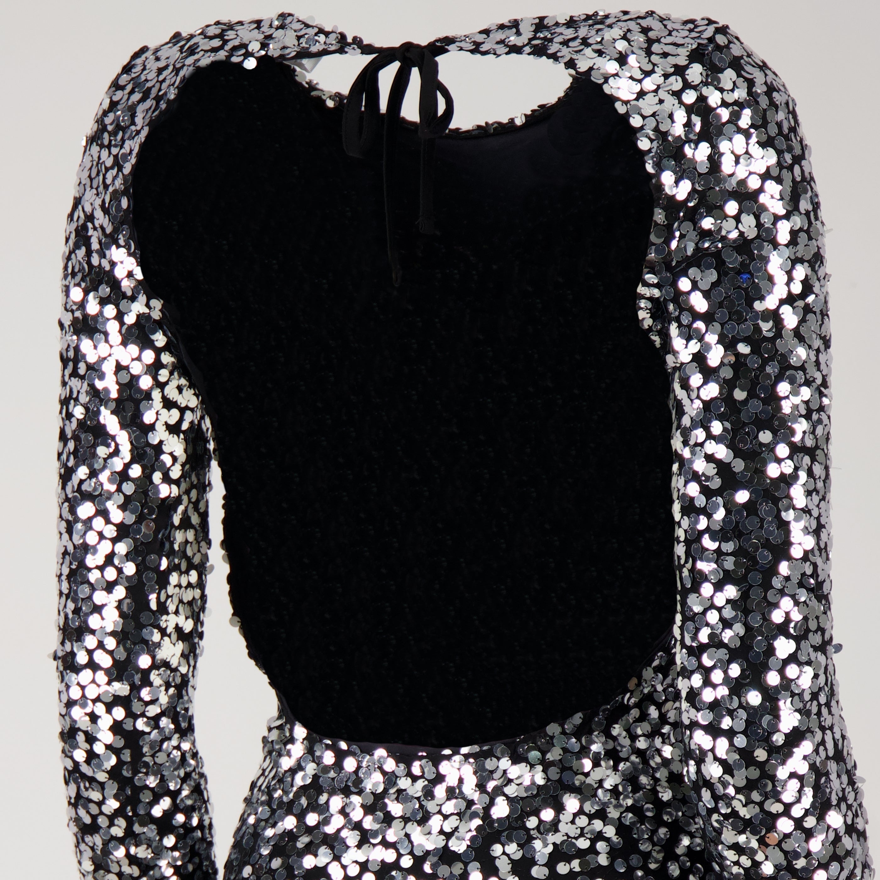 Robe Longue Noire à Paillettes
