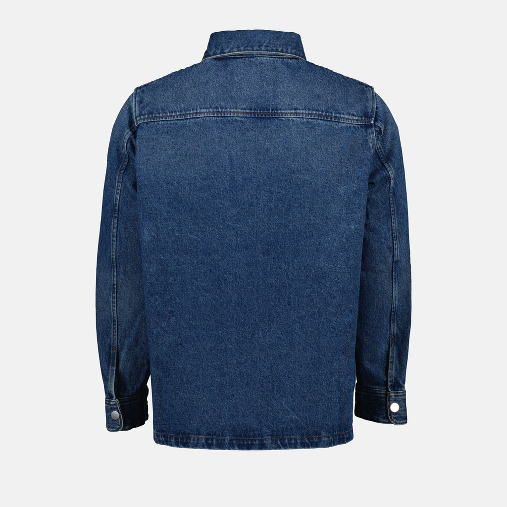 blue denim shirt, AMI Paris, Ami de Coeur, luxury unisex shirt, Autumn-Winter 2024 collection