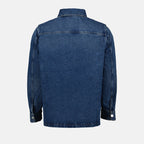blue denim shirt, AMI Paris, Ami de Coeur, luxury unisex shirt, Autumn-Winter 2024 collection