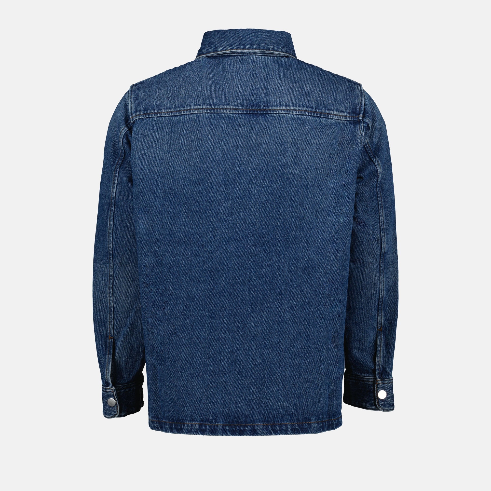 blue denim shirt, AMI Paris, Ami de Coeur, luxury unisex shirt, Autumn-Winter 2024 collection